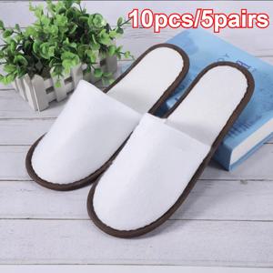 TEMU 10개/5개, 호텔 슬리퍼, 여행용 슬리퍼, 일회용 슬리퍼, 실내 슬리퍼, 남녀공용 슬리퍼, 단색, 모든 계절에 적합, 남성, 여성 및 가족을 위한 저렴한 SPA 게스트 슬리퍼, 신발 없는 집, 호텔 및 여행에 이상적