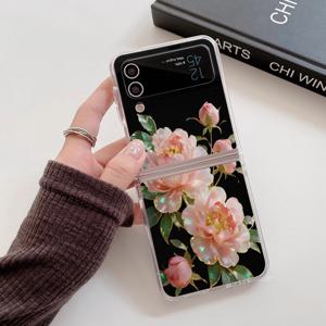 TEMU 휴대폰 케이스 - 꿈 같은 플로럴 패턴으로 디자인된 이 휴대폰 케이스는 창의적이고 인기 있는 귀여운 애니메이션 만화 스타일입니다. 삼성 갤럭시 Z 플립 시리즈 폰 3, 4, 5, 6, 7 및 Z 폴드 시리즈 폰 3와 호환됩니다.