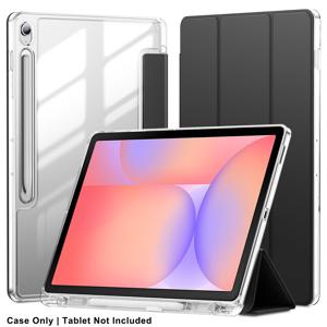 TEMU 삼성 갤럭시 탭 S10 라이트 10.9'' 2025 모델 SM-X400/X406B용 보호 케이스. 투명 아크릴, 구부러짐 방지 디자인, 새로운 하드 쉘, 자동 수면 및 깨우기 기능을 지원하는 필통이 특징입니다.