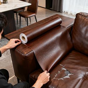 TEMU 27.56인치 X 196.85인치 초대형 고강도 가죽 수리 패치, 찢어짐 및 마모에 강하고 변형이 최소화됨. 커팅용 와이드 롤, 가정용 실내 장식, 자동차 인테리어, 사무용 의자, 가죽 제품에 이상적. 마모 및 벗겨짐을 쉽게 커버