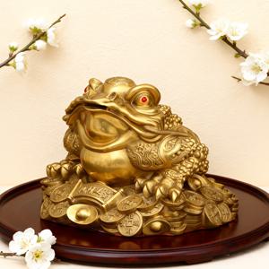 TEMU 수제 풍요를 불러오는 개구리 조각상 | 소형 부유를 불러오는 조각, 데스크탑 및 홈 데코 장식품 이상적인 선물, 석고 재질, 다양한 방 유형에 적합, 실내 사용