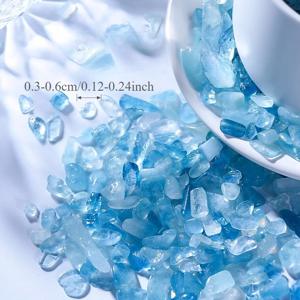 TEMU 100/300g/봉투 바다 파란색 조약돌 | 3-6mm 주얼리 제작 재료 수제 - 어항 수족관 바닥 모래 채우기 & 화분 장식 발렌타인데이 크리스마스 선물 홈 데코 장식