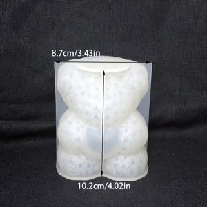 TEMU [대형 양초 몰드] [1개 3D 양초 몰드] 실리콘 곰돌이 양초 몰드, 3D 대형 레진 캐스팅 몰드, 로즈 엠보싱 공예 비누 만들기 용품, 홈 선물용