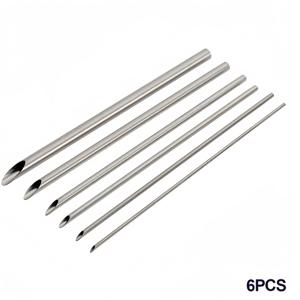 TEMU 세라믹 펀칭기 6종 세트, 스테인리스 스틸 펀치, 점토 조각 모델링 도구, 도예용 펀칭 및 조각 도구