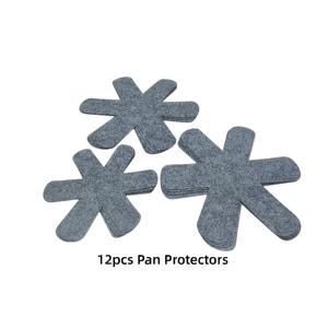 TEMU 12팩 펠트 냄비 팬 보호 패드 - 논스틱, 스크래치 방지 다층 내열 주방 보관 매트, 조리기구, 유리제품, 베이킹 트레이, 냄비, 팬, 요리용품에 적합