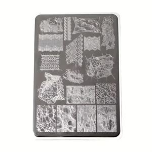 TEMU 레이스 디자인의 네일 아트 스탬핑 플레이트, 프렌치 패턴 템플릿용 베이스 플레이트 포함, 장식용 네일 디자인을 위한 네일 스탬핑 도구, 고품질 스탬핑 몰드, 정밀 네일 도구, 네일 스탬핑, 네일 쉐이핑 도구