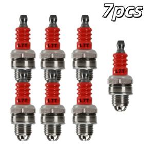 TEMU 7개 L7T 투스트로크 엔진 스파크 플러그 가솔린 체인소우 및 블로워 전용 스파크 플러그 정원 도구 교체 부품 삼지창 체인소우 점화기 스파크 플러그 호환 모델 소형 엔진 스파크 플러그