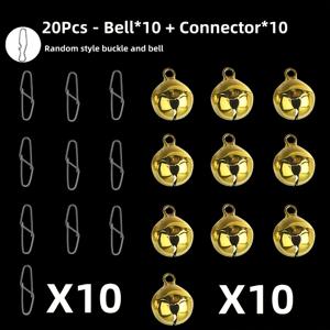 TEMU 10/20개 빠른 장착 낚시 벨 액세서리 세트 - 내구성 강한 휴대용 금속 소재, 야간 낚시 및 얼음낚시용 물고기 물림 알림으로 낚시율 향상, 캐스팅 및 핸드 로드 낚시꾼을 위한 필수 야간 낚시 액세서리 - 크리스마스, 아버지의 날, 낚시꾼을 위한 완벽한 선물