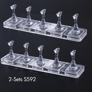 TEMU 아크릴 네일 서포트 스탠드, 비자성 투명 네일 홀더, 네일 기술자용 DIY 네일 아트 도구, 트렌디한 스타일, 젤네일용 다용도 건조 및 진열대, 스타일리시한 네일 홀더, 미적 네일 정리함, 고품질