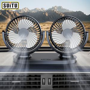 TEMU USB 전원 케이블이 있는 듀얼 헤드 차량용 선풍기입니다. 차량 시트용 휴대용 냉각 팬은 속도 조절 기능과 다중 각도 회전을 특징으로 합니다. 강력한 바람을 위한 업그레이드된 모터가 있으며, 조용하게 작동합니다.