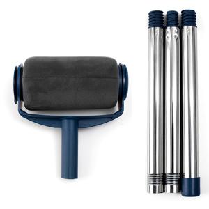 TEMU 1개 가정용 페인트 롤러 키트 (확장 폴대 포함) - 대형 자동 충전 브러시, 라텍스 및 벽 페인트에 적합, 부드럽고 균일한 마감 제공, 페인트 롤러 조립 용이, 매우 사용자 친화적