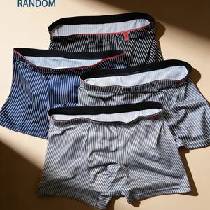 TEMU 세련된 대비되는 엣지가 있는 남성용 청소년용 드로즈 4매 세트. 부드럽고 통기성이 좋아 편안한 착용감을 제공하며 스포츠, 레저 및 외출에 적합합니다.