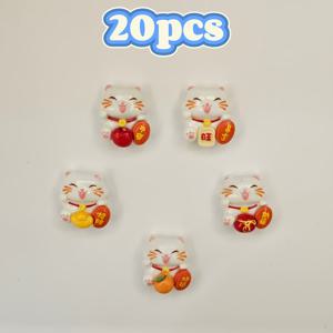 TEMU 20개 혼합 행운의 고양이 레진 장식, 장식 비즈, 휴대폰 케이스, 헤어 클립, 사진 프레임 및 기타 주얼리를 위한 훌륭한 레진 패치, 창의적인 신발을 위한 장식 추가, 창의성을 표현