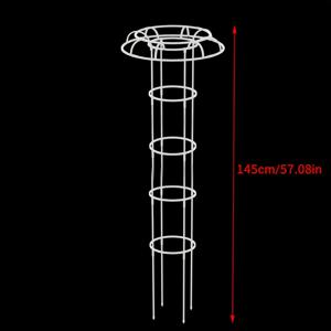 TEMU 버섯 머리 등반 지지대, 버섯 모양 접합식 식물 야외 꽃 지지대, 정원 및 야외 화분에 매우 적합 블랙/화이트