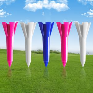 TEMU 1 1/2인치 플라스틱 골프 티 - 아이언, , 파3, 로우 우드 및 드라이빙 레인지에 적합한 짧은 티입니다. - 30개 흰색 내구성 4-Prong 플라스틱 티 팩