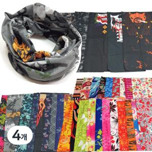 TEMU 4개 멀티스카프 [다기능 멀티스카프] 멀티스카프/스카프/무봉제/KC인증/랜덤발송/자전거버프/진열가능/쿨스카프