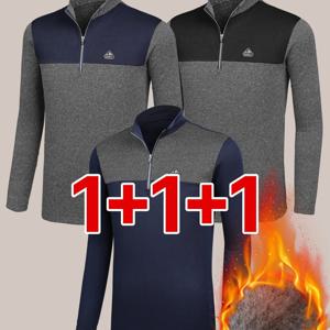 TEMU (1+1+1) 남성 기모 집업 도톰 따뜻 티셔츠 3장 데일리무드(SY2QP3LT081M)