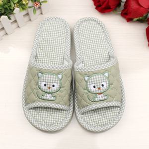 TEMU [] 3중쿠션 실내화 귀여운 고양이 야옹이 면 실내화 거실화 층간소음방지