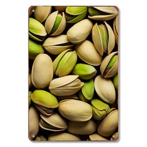 TEMU 빈티지 피스타치오 & 너트 메탈 벽 장식 - 소박한 간판 장식, 30.48x20.32cm, 전기 필요 없음, 가정, 차고, 바, 거실에 이상적 - 축제 휴일 장식, 호두까기 인형 데코