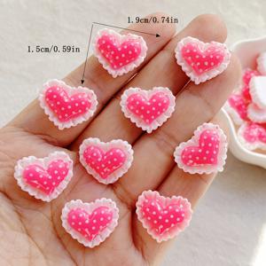 TEMU 16개 귀여운 하트 모양 레진 참 - 발렌타인데이, 부활절, 어버이날 선물로 딱!