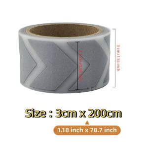 TEMU 3cm X 200cm 비닐 소재 반사 열전달 필름, 고온 프레스 반사 스티커, 의류, 가방, 티셔츠, 모자 등 장식용 다림질 스티커, 화살표 모양