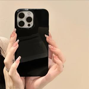 TEMU 폰 케이스: 세련된 솔리드 컬러 대형 홀 젤리 케이스, 아이폰 X/11/12/13/14/15/16/17/Air/Pro/Pro Max/Plus 호환. 낙하 방지, 스크래치 방지, 내구성 보호 디자인. 편안한 그립감으로 크리스마스, 생일, 발렌타인데이에 남성, 여성, 가족을 위한 완벽한 선물