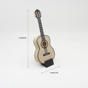 TEMU 컴팩트한 픽 보관 상자가 있는 미니 기타 모형, 창의적인 데스크탑 장식품, 기타 애호가를 위한 선물 또는 발렌타인데이 선물로 완벽합니다.