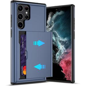 TEMU 휴대폰 케이스 - 삼성 S26 울트라용 카드 홀더 휴대폰 케이스 | 숨겨진 카드 슬롯 | 충격 방지 및 미끄럼 방지 지갑 커버 | 갤럭시 S26 울트라, S26, S25 FE, S25 울트라 및 S24용 튼튼한 이중 레이어 디자인