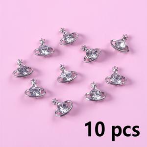 TEMU 네일 아트용 투명 라인스톤 10개입, 별과 구형 모양 특징, 네일 장식 및 용품에 적합