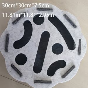 TEMU 1세트 인터랙티브 스크래칭 캣 토이 - 발자국 퍼즐 박스, 내구성 강한 스크래칭 포스트, 배터리 불필요, 실내 고양이 활동 센터, 모든 품종 및 크기에 적합, 정신 운동을 위한 설계, 오래 지속되는 폴리프로필렌 소재, 내구성 있고 재미있는 펫 토이