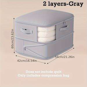 TEMU 2/3단 진공 압축 백, 대용량 및 휴대용 디자인, 옷, 이불, 베개, 소파 쿠션 및 다운 커버에 적합. 침실 및 거실을 위한 이상적인 공간 절약을 위한 보조 도구, 8가지 스타일로 제공