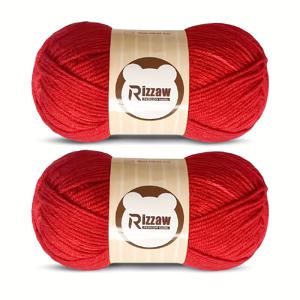 TEMU 35가지 색상 선택 가능 고품질 4가닥 아크릴 실, 100% 아크릴 실, 총 100g/3.53oz 2개, 가을 겨울용 신상품 실, 스웨터, 스카프, 겨울 장갑 코바늘 뜨개질용, 크리스마스 시리즈 선물 코바늘 뜨개질용, 각 세트당 실 2개 포함