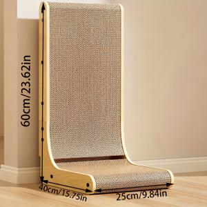 TEMU L자형 고양이 스크래쳐, 직립형 고양이 스크래쳐, 벽부착형 고양이 장난감, 공간절약형 디자인, 실내 고양이용, 긁기, 오르기, 놀이에 적합, 발톱 마모 방지용 스크래치 방지 소재 제작