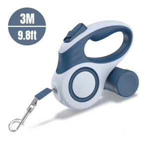 TEMU 자동 자동 감김 강아지 목줄 | 3M/5M 길이 조절, 원버튼 제어, 분리형 배변, 휴대용, 좋은 그립력, 조임 방지, 소형견부터 대형견까지 적합