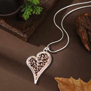 TEMU 오픈워크 포춘 트리 러브 하트 합금 펜던트와 고급 복숭아 하트 여성용 멀티 스웨터 체인, 완벽한 발렌타인데이 선물