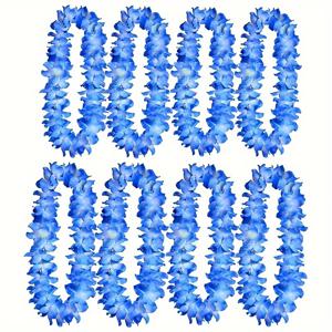 TEMU Weiyi 하와이안 화환 목걸이 8개 세트. 해변 파티, 생일 축하, 졸업 사진 소품으로 완벽합니다.