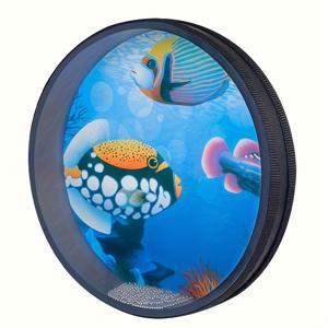 TEMU 1개 FF 보너파이어 10인치 / 오션 드럼 - 내부에 구슬이 있는 손 타악기, 진정 바다 소리, 성인을 위한 음악 선물 (박스/케이스 미포함)