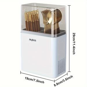 TEMU 1개 다기능 플라스틱 주방용품 보관함, 분리형 물받이, 휴대용 식기, 스푼, 포크, 젓가락 보관함 (가정용 조리대)