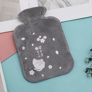 TEMU 만화 스타일 온수병 플러시 귀여운 소녀 하트 따뜻한 핸드백 물 채우기 미니 휴대용 온찜 핸드워머