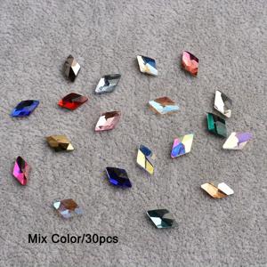 TEMU 30개 반짝이는 라인스톤 네일 아트 장식 - 3D 매니큐어, 신발 및 의류 장식용 컬러풀 유리 보석