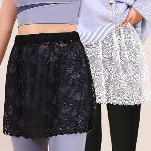 TEMU 2개 팻 커튼 여성용 하프 스커트 스웨터 바닥재 레이 헴 스커트 다용도 내부 스커트 패셔너블 하프 스커트 우아한 스타일