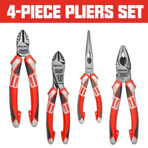 TEMU 독일산 REKIN 산업용 등급 세트는 8인치 와이어 커터, 8인치 니들노즈 플라이어, 7인치 대각선 커터를 포함합니다. CRV 재질로 제작되었으며, 표면에는 테프론 코팅이 적용되어 있으며, 편안한 그립감을 위한 인체공학적 핸들 디자인을 특징으로 합니다.