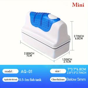 TEMU 1개 DOC 아쿠아 자석 정수기, 어항 유리 청소 도구 (어항 및 부유형 어항 표면 청소용)