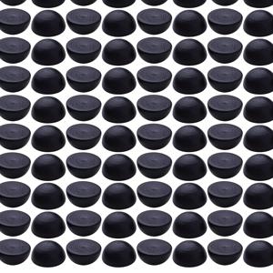 TEMU 100개 블랙 우든 하프 스피어 8x15mm - DIY 프로젝트, 아트 디자인, 크리스마스 파티 장식용 자연스러운 매끄러운 미완성 미니 비즈, 공예용 비즈, 장식 비즈, 예술적 매력, 광택 표면