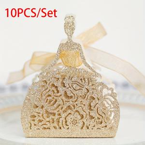 TEMU 레이저 컷 글리터 파우더 선물 상자 10개, 크리스마스, 할로윈, 새해 선물, 결혼 선물, DIY 선물 장식용품으로 적합. 우아한 유럽풍 장미가 특징인 이 상자들은 훌륭한 답례품 상자로 사용됩니다