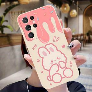 TEMU 갤럭시 S25 S24 S23 S21 FE S22 플러스 울트라 화이트 소프트 쉘 패션 커플 개성 선물용 모바일 폰 케이스 - EA3587