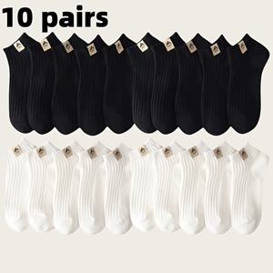TEMU 10/20켤레 남성 패션 크루 삭스 - 탈취, 편안함, 통기성, 남성 양말, 여성 양말, 사계절용