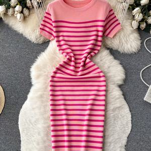 TEMU 여성용 우아한 단색 드레스의 새로운 여름 컬렉션 (유럽 및 미국)