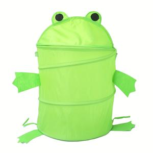 TEMU 만화 스타일 접이식 세탁 바구니, 얼룩진 옷을 위한 간편한 단색 수납함, 가정용으로 적합, 세탁 바구니