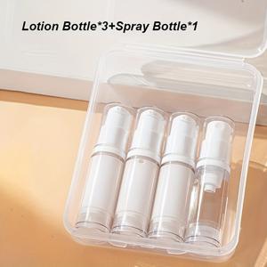 TEMU 여행용 소형 로션 및 스프레이 용기 4개 세트 (5ML/10ML, 0.17OZ, 0.34OZ), 에센셜 오일, 향수 및 소형 리필 가능 액체 용기에 적합, 세면도구 및 여행 필수품에 완벽